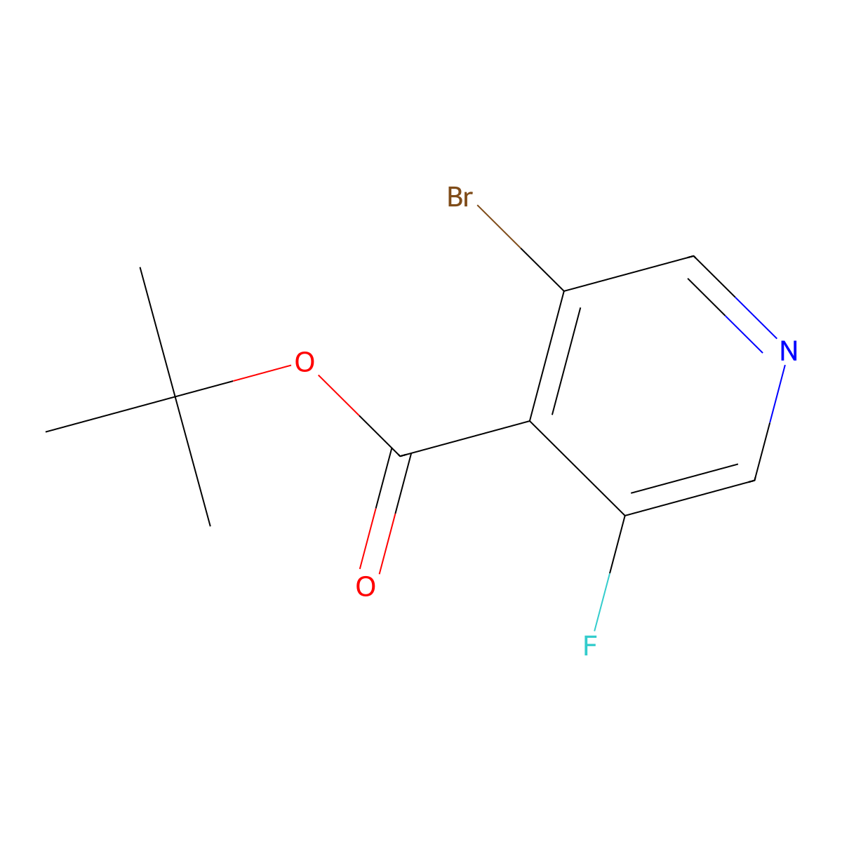 3-Bromo-5-fluoro-isonicotinic acid tert-butyl ester molecular structure, CAS 1104643-48-2
