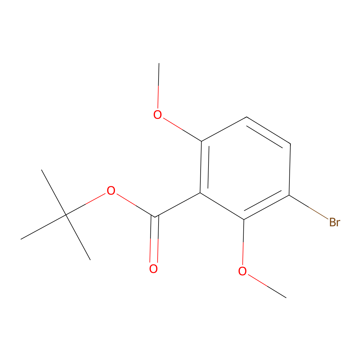 1,1-Dimethylethyl 3-bromo-2,6-dimethoxybenzoate molecular structure, CAS 1104643-49-3