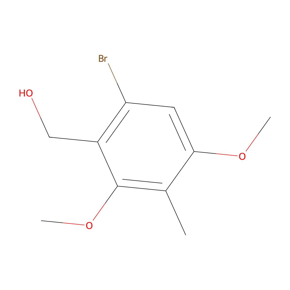 (6-Bromo-2,4-dimethoxy-3-methylphenyl)methanol molecular structure, CAS 110466-11-0