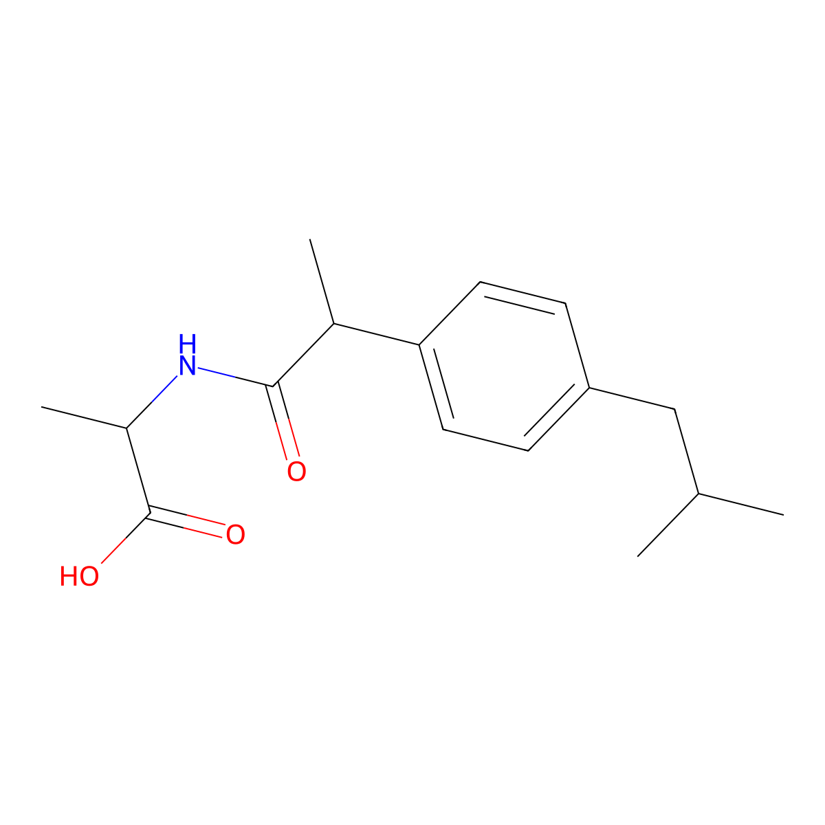 (2S)-2-(2-(4-Isobutylphenyl)propanamido)propanoic acid molecular structure, CAS 110467-60-2