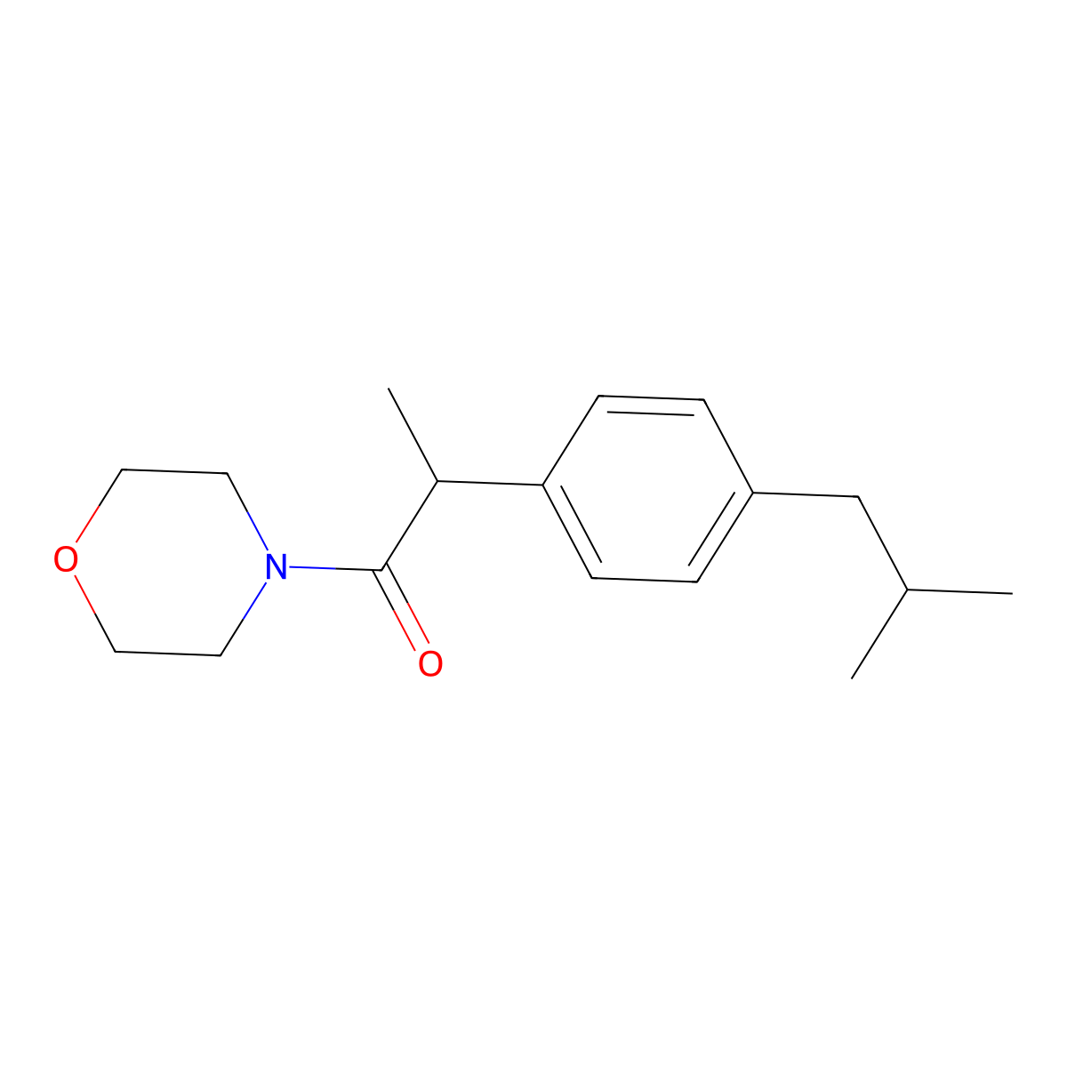 2-(4-Isobutylphenyl)-1-morpholinopropan-1-one molecular structure, CAS 110467-68-0
