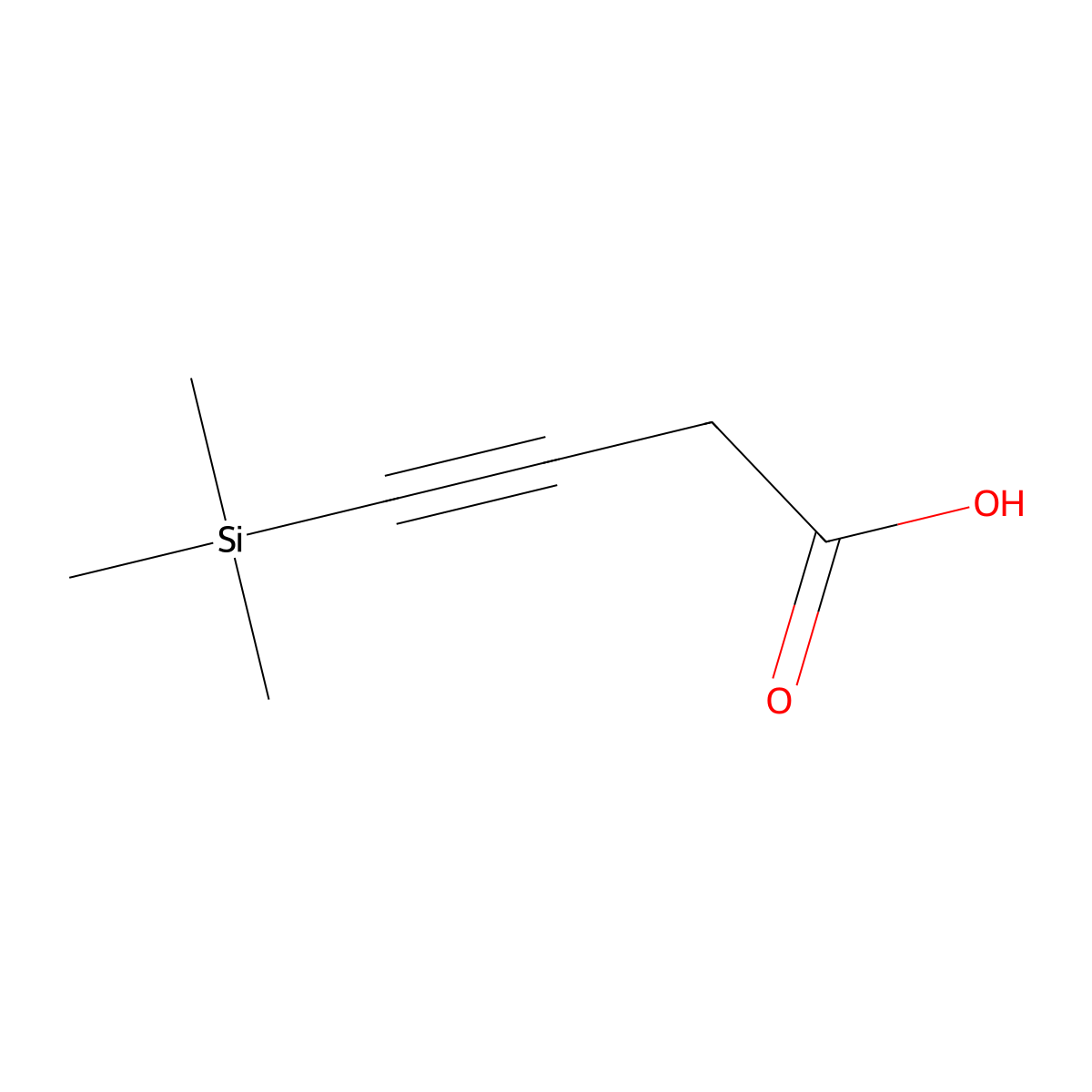 4-(Trimethylsilyl)but-3-ynoic acid molecular structure, CAS 110469-24-4