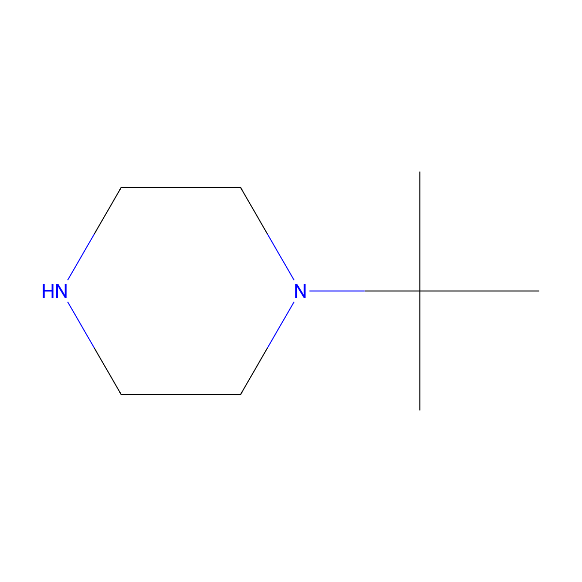 1-Tert-butylpiperazine molecular structure, CAS 110469-59-5