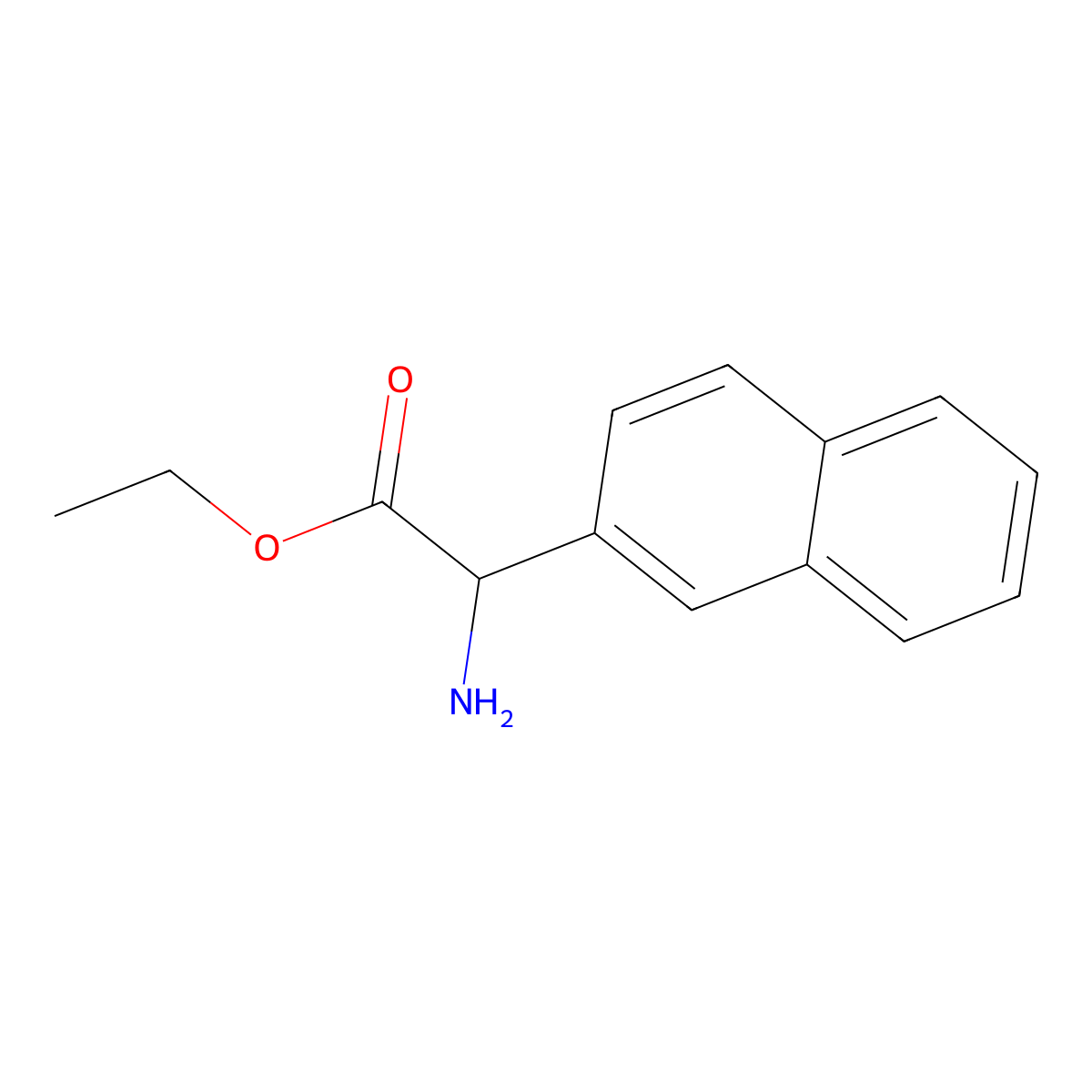 Ethyl 2-amino-2-(naphthalen-2-yl)acetate molecular structure, CAS 110470-27-4
