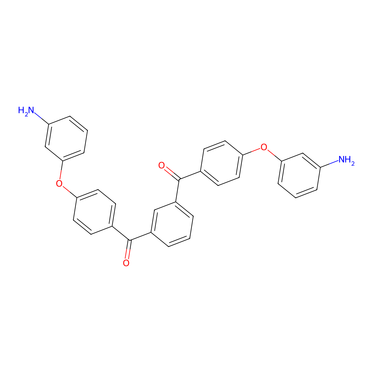 1,3-Bis[4-(3-aminophenoxy)benzoyl]benzene molecular structure, CAS 110471-15-3
