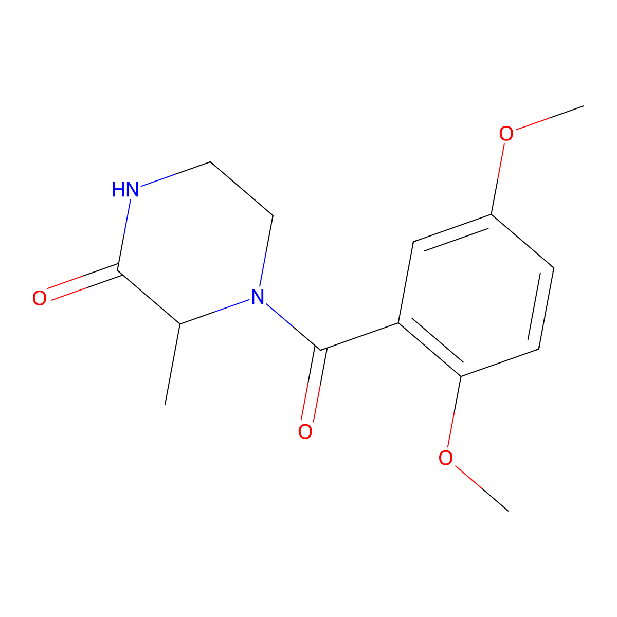4-(2,5-Dimethoxybenzoyl)-3-methylpiperazin-2-one molecular structure, CAS 1104729-22-7