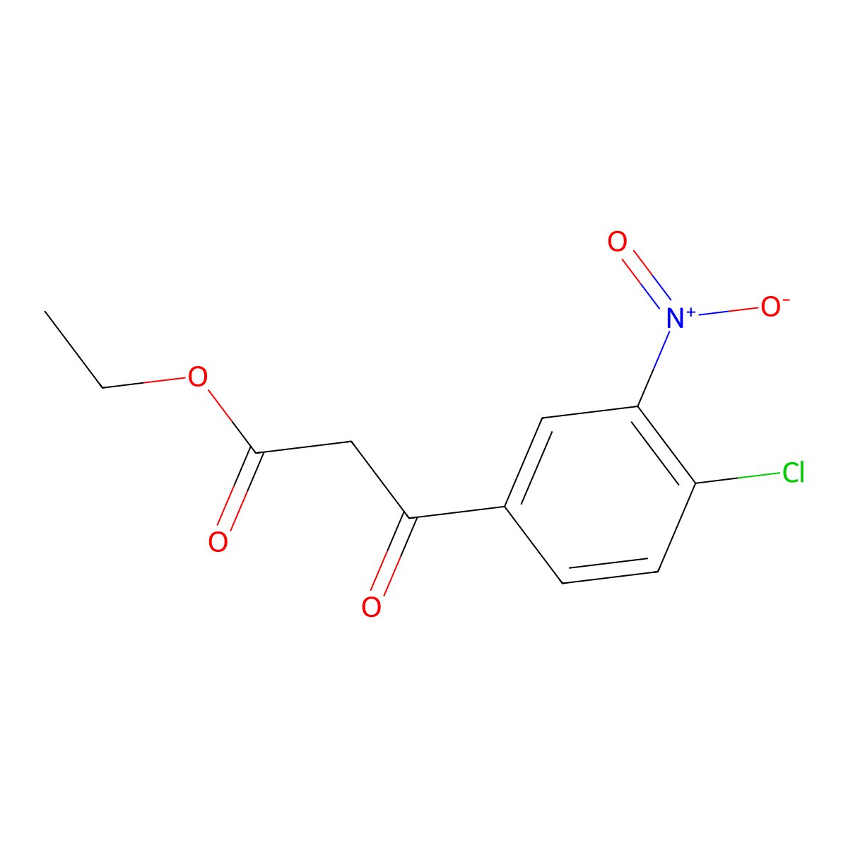 Ethyl 3-(4-chloro-3-nitrophenyl)-3-oxopropanoate molecular structure, CAS 110473-56-8