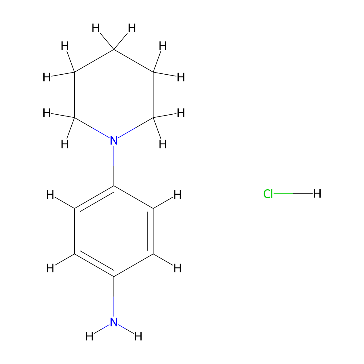 4-(Piperidin-1-yl)aniline hydrochloride molecular structure, CAS 110475-33-7