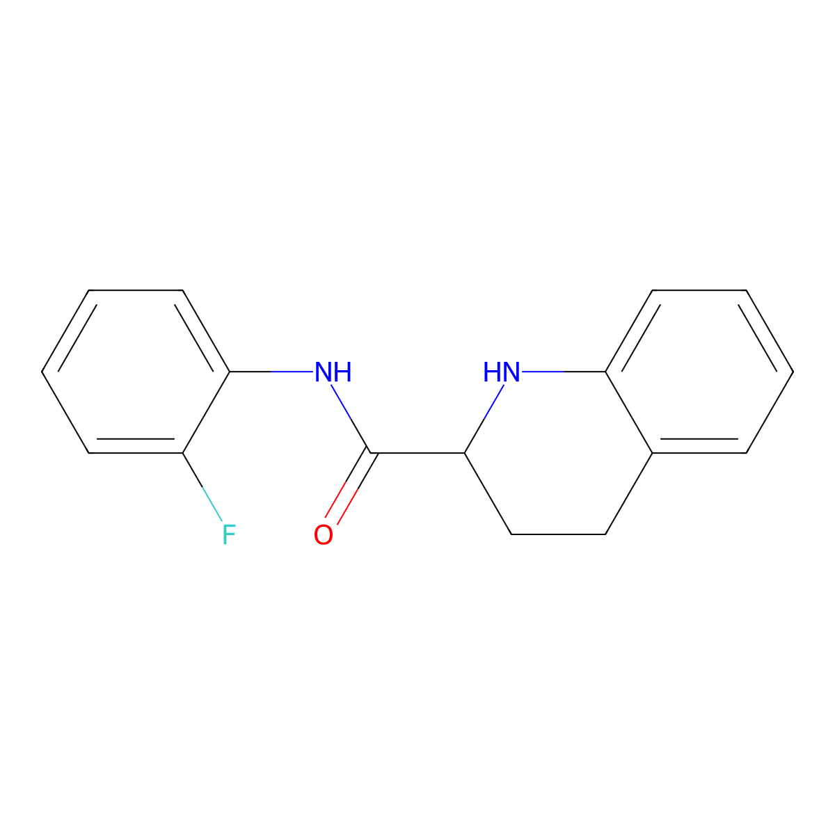 N-(2-fluorophenyl)-1,2,3,4-tetrahydroquinoline-2-carboxamide molecular structure, CAS 1104793-69-2