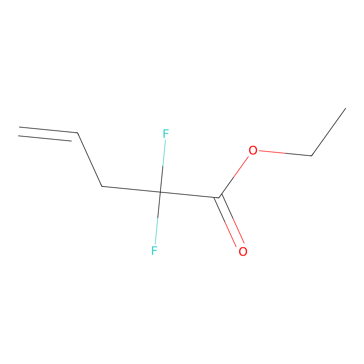 Ethyl 2,2-difluoropent-4-enoate molecular structure, CAS 110482-96-7
