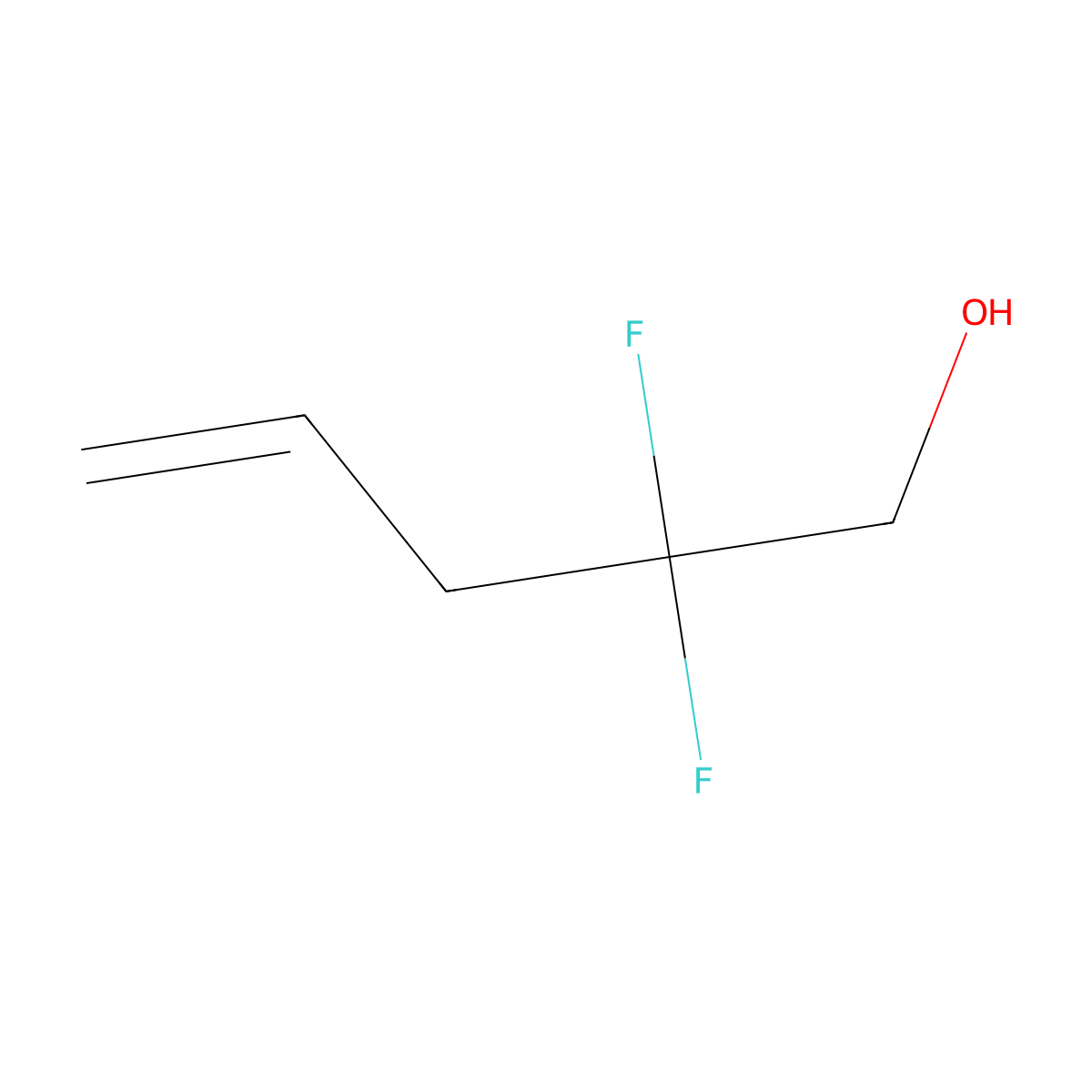 2,2-Difluoro-4-penten-1-ol molecular structure, CAS 110482-97-8
