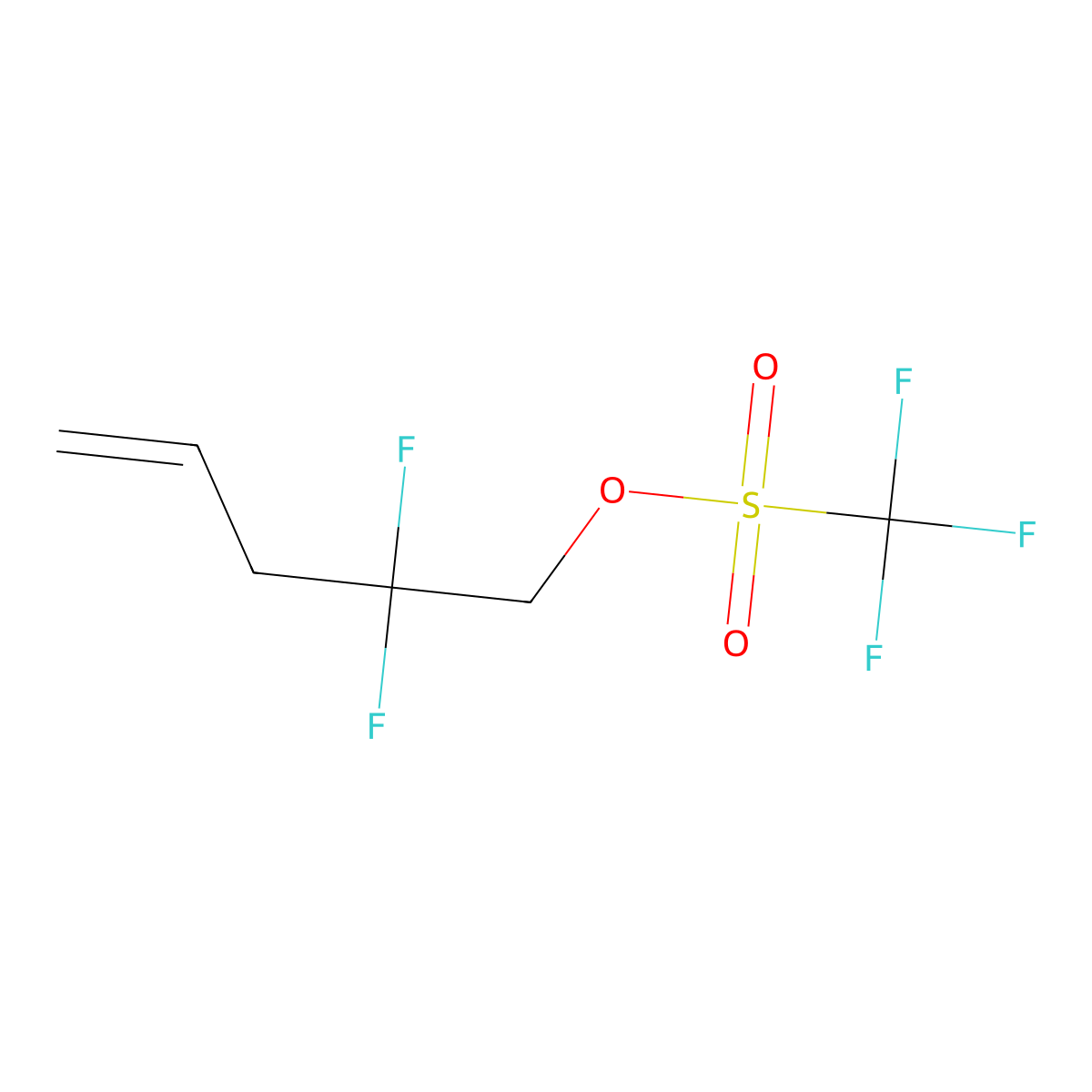 2,2-Difluoro-4-pentenyl trifluoromethanesulfonate molecular structure, CAS 110482-98-9