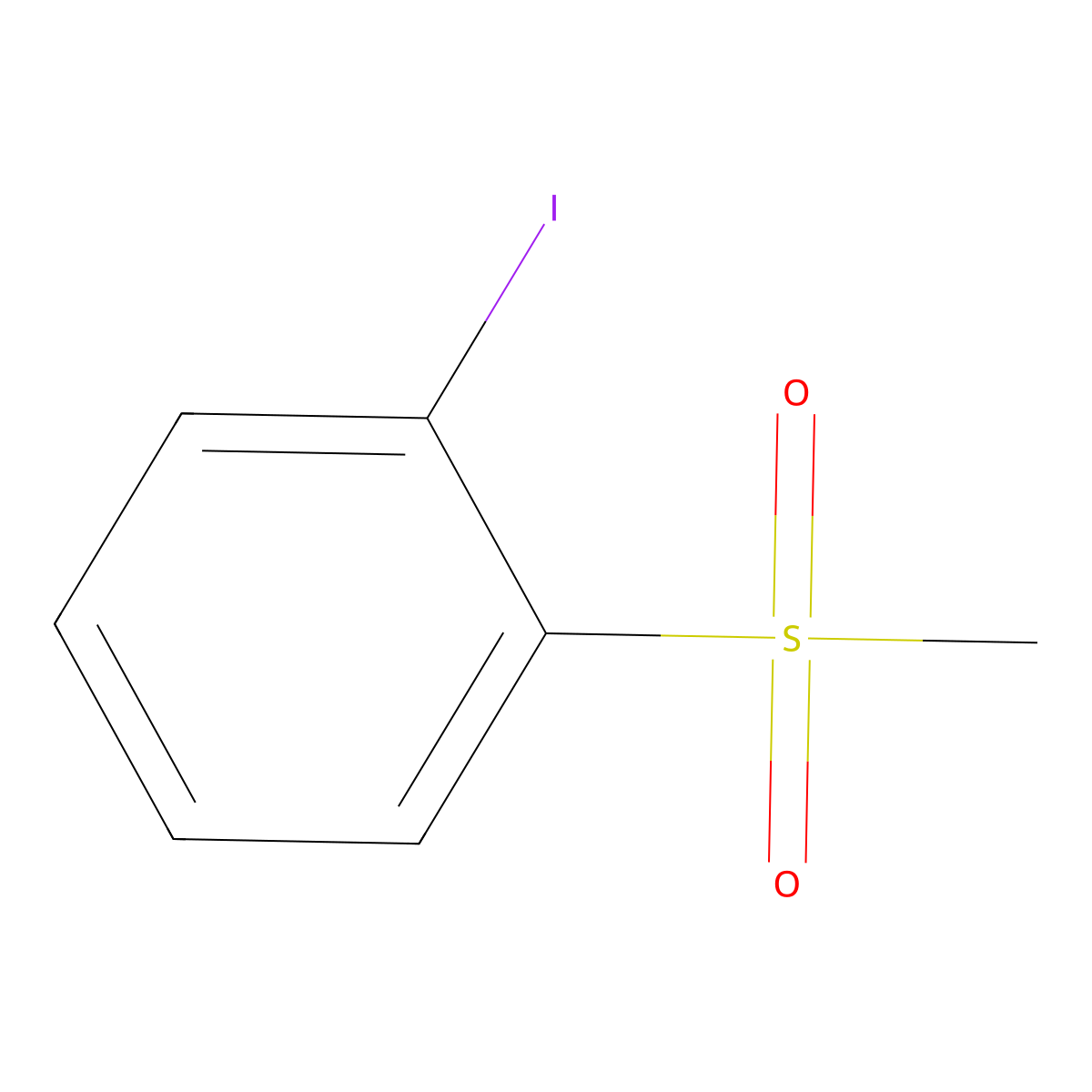 1-Iodo-2-(methylsulfonyl)benzene molecular structure, CAS 110483-14-2