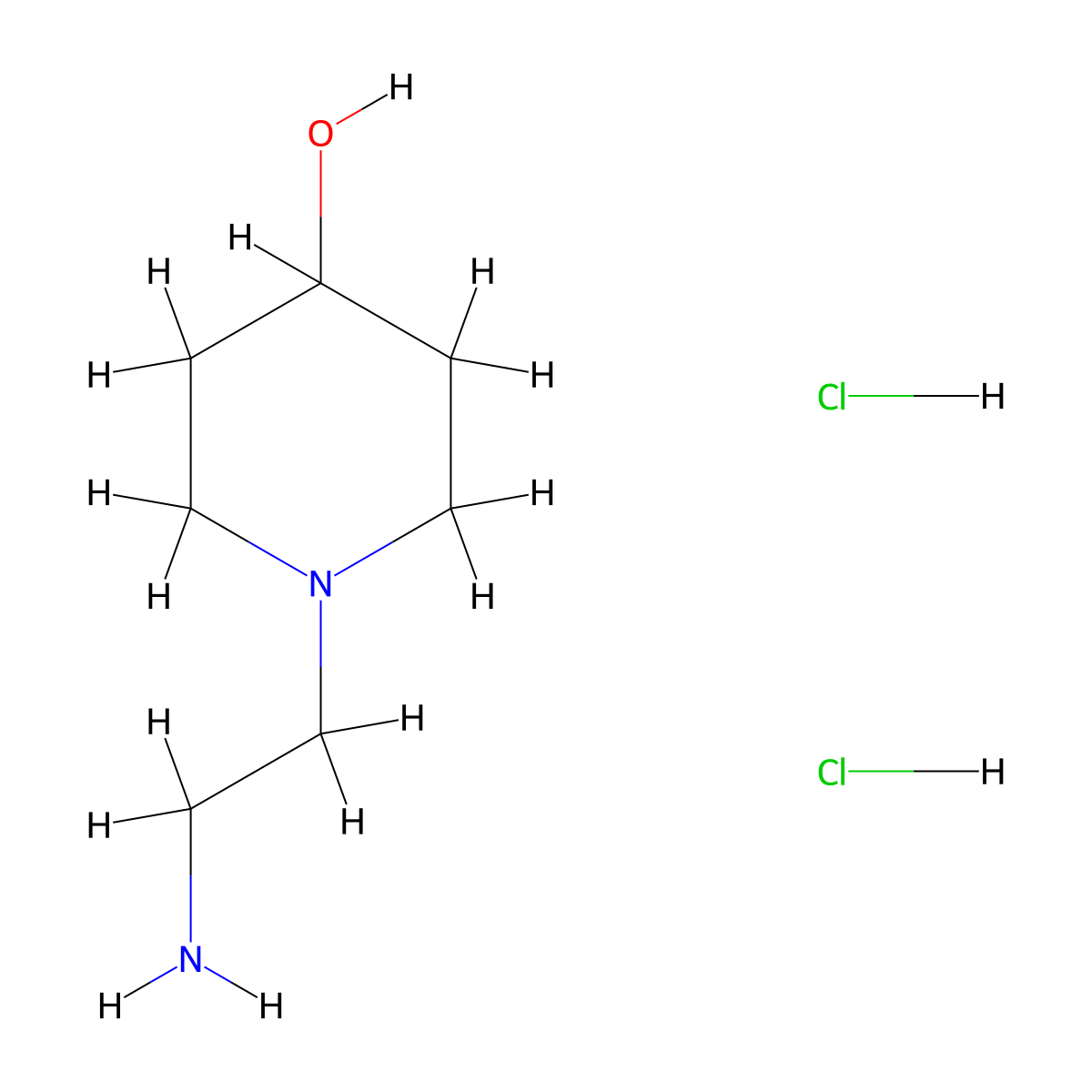 1-(2-Aminoethyl)piperidin-4-ol dihydrochloride molecular structure, CAS 110484-18-9
