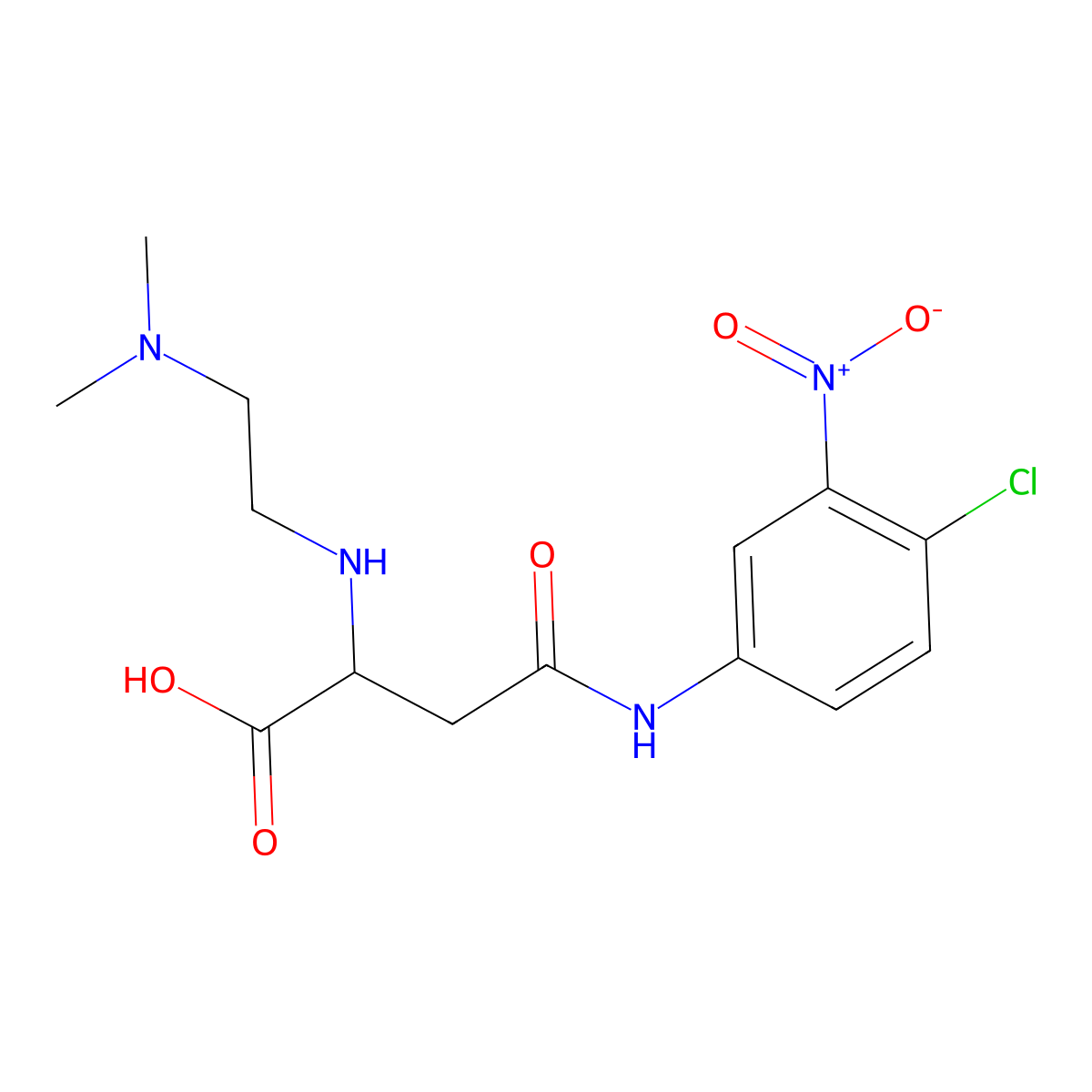 4-((4-Chloro-3-nitrophenyl)amino)-2-((2-(dimethylamino)ethyl)amino)-4-oxobutanoic acid molecular structure, CAS 1104858-52-7