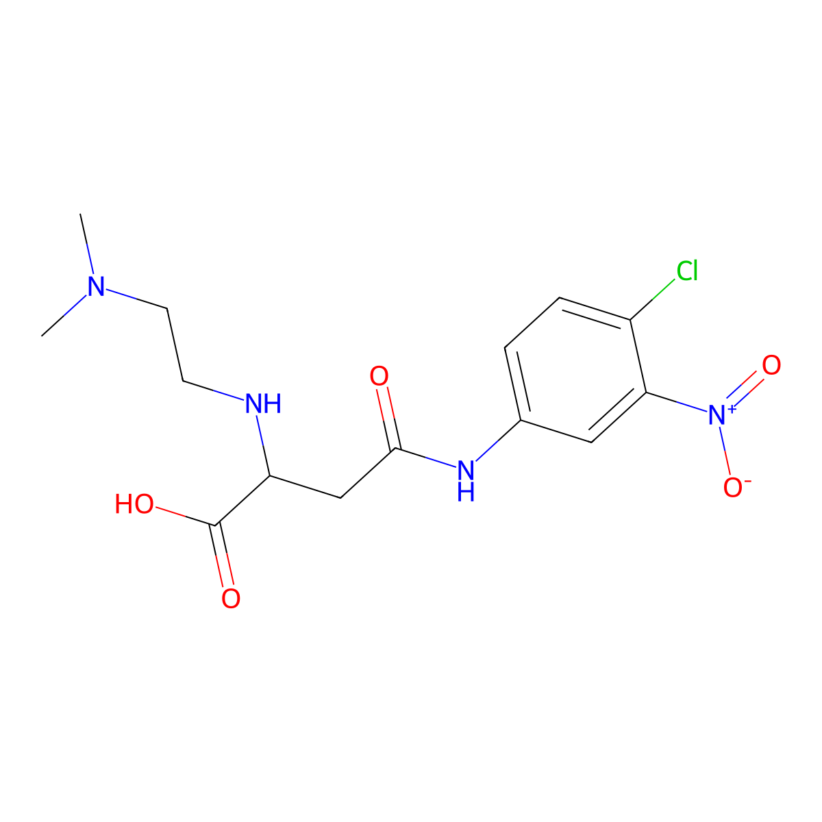4-((4-Chloro-3-nitrophenyl)amino)-2-((2-(dimethylamino)ethyl)amino)-4-oxobutanoic acid molecular structure, CAS 1104858-52-7