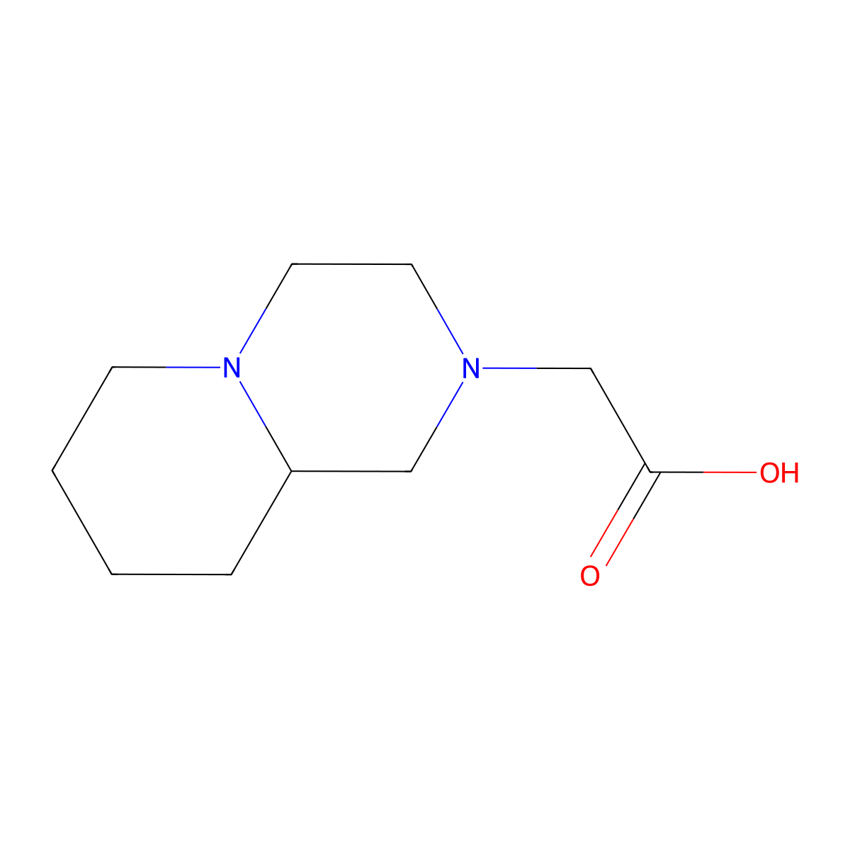 2-{octahydro-1H-pyrido[1,2-a]pyrazin-2-yl}acetic acid molecular structure, CAS 110490-11-4