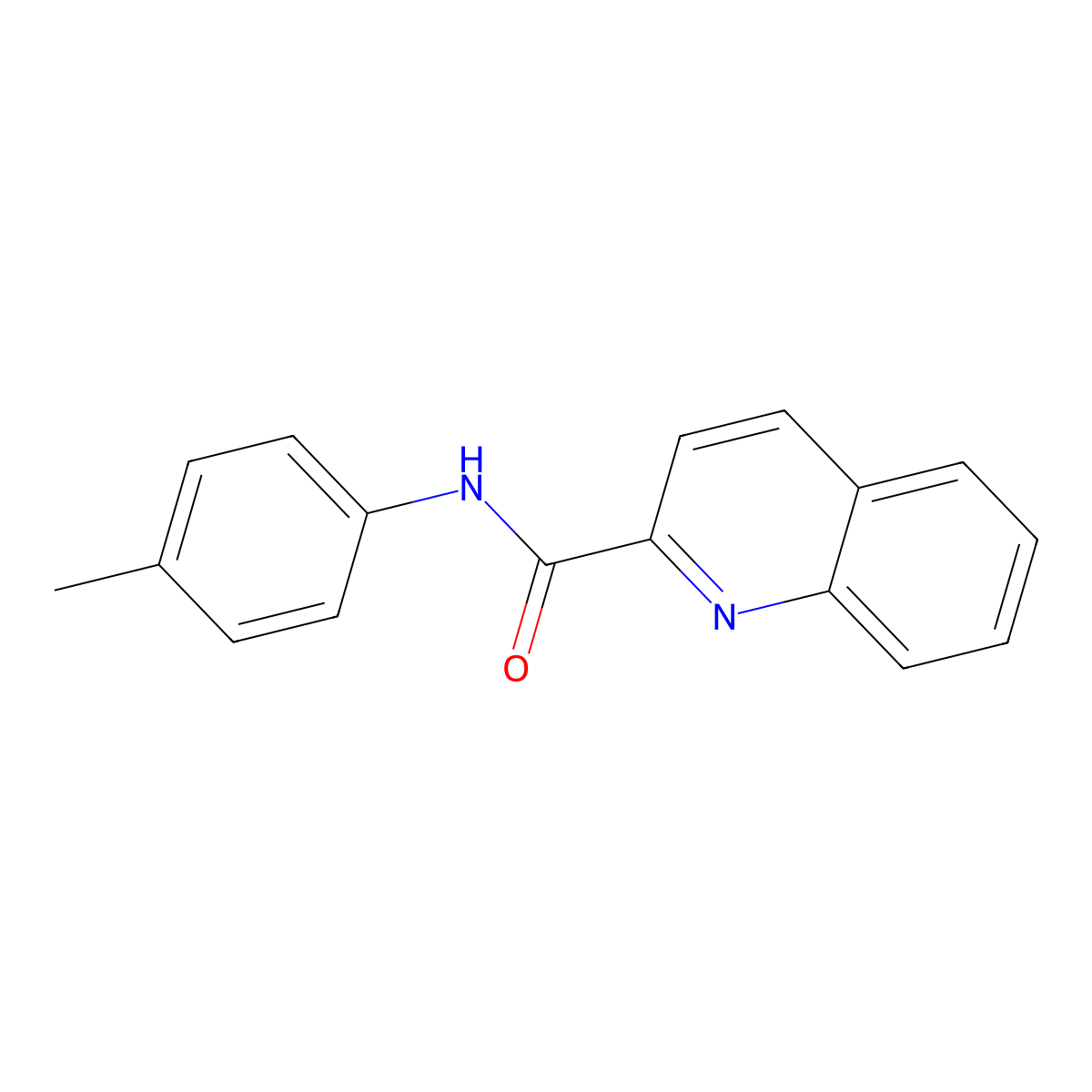 2-Quinolinecarboxamide, N-(4-methylphenyl)- molecular structure, CAS 110490-58-9