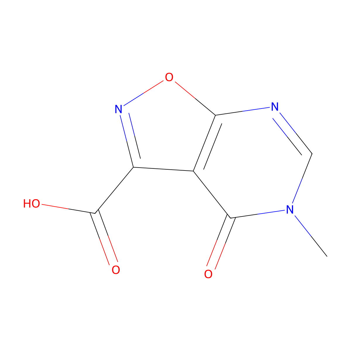 5-Methyl-4-oxo-4,5-dihydroisoxazolo[5,4-d]pyrimidine-3-carboxylic acid molecular structure, CAS 1104927-34-5
