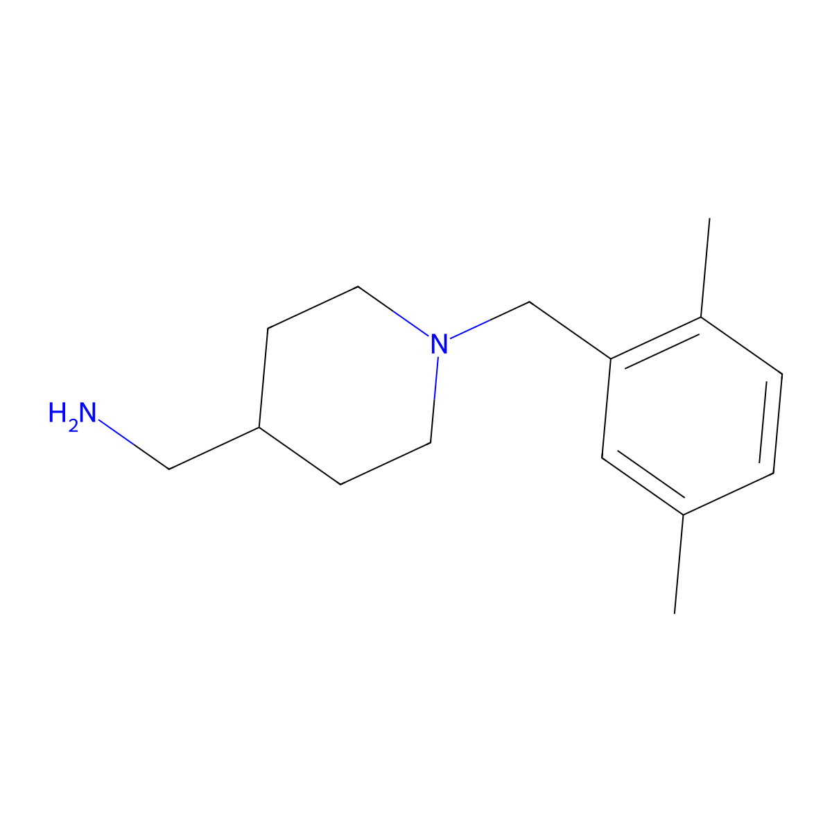 [1-(2,5-Dimethylbenzyl)piperidin-4-yl]methylamine molecular structure, CAS 1104927-59-4
