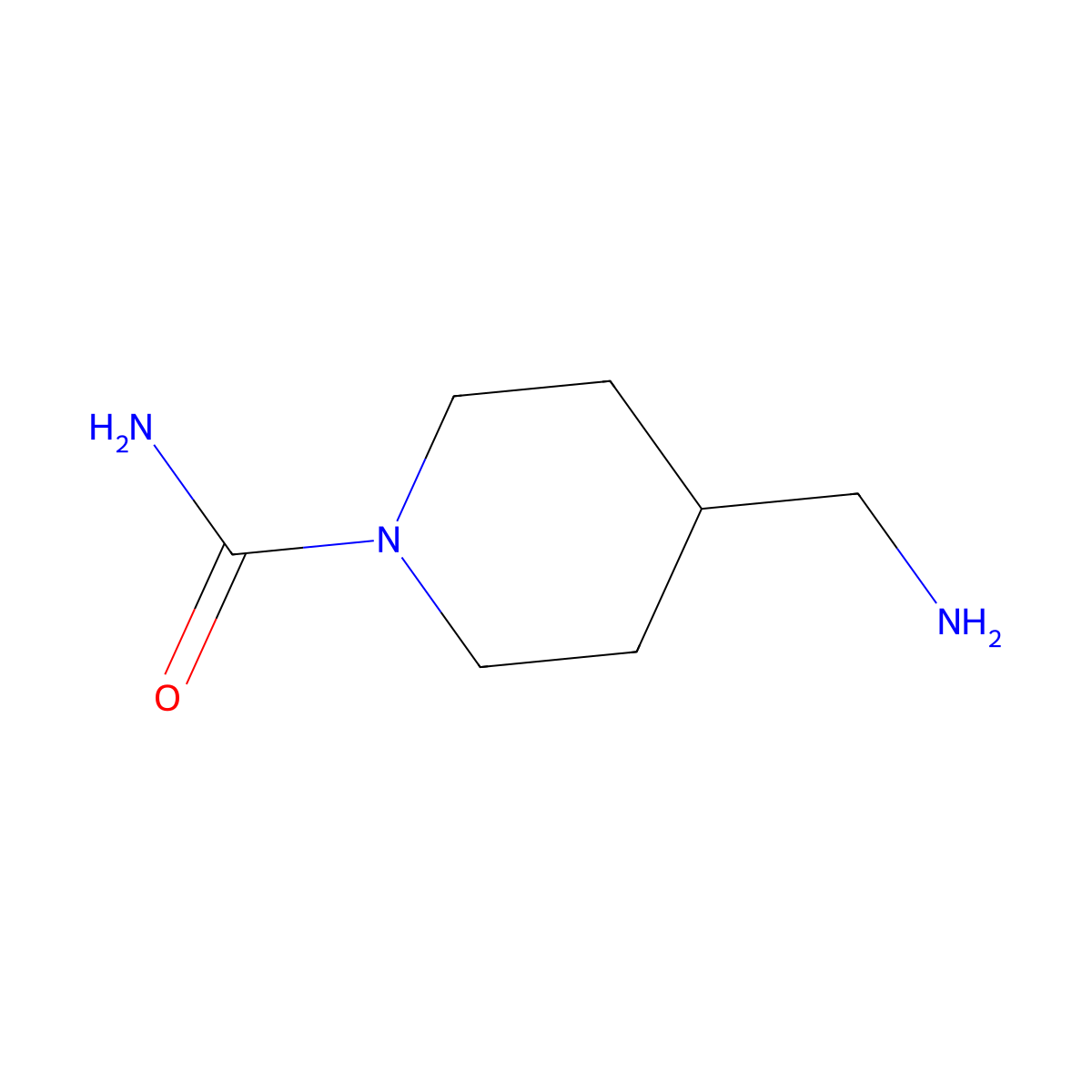 4-(Aminomethyl)piperidine-1-carboxamide molecular structure, CAS 1104937-84-9
