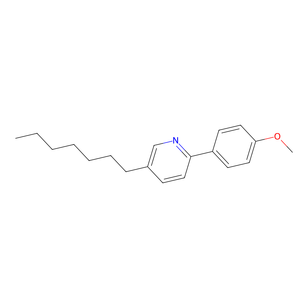 5-Heptyl-2-(4-methoxyphenyl)pyridine molecular structure, CAS 110500-51-1