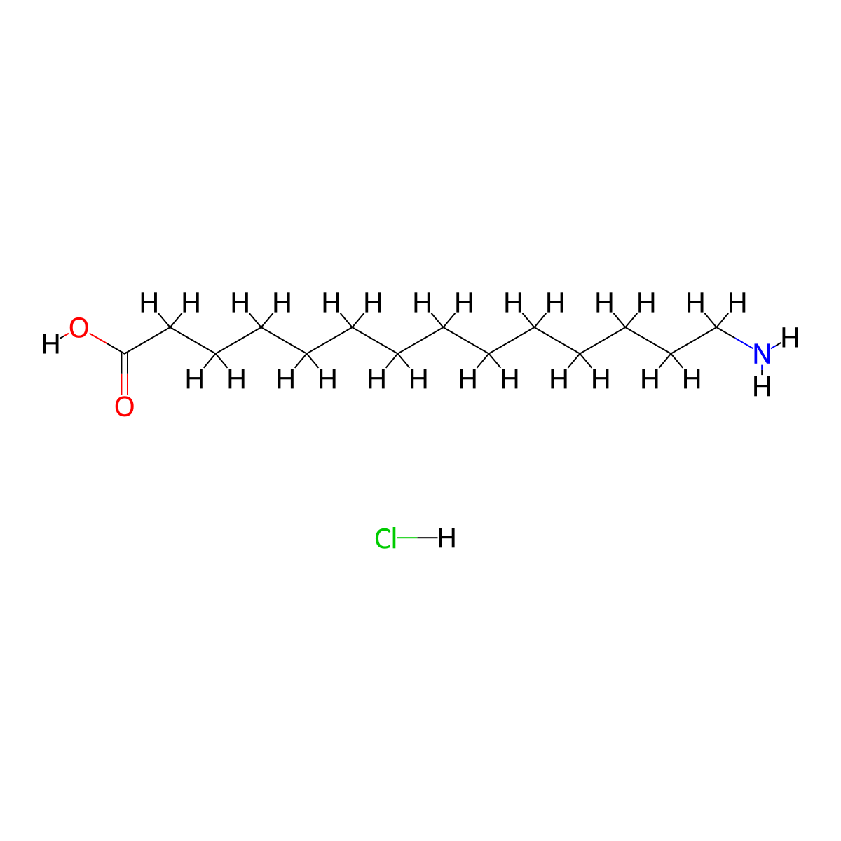 14-Aminotetradecanoic acid hydrochloride molecular structure, CAS 110504-17-1