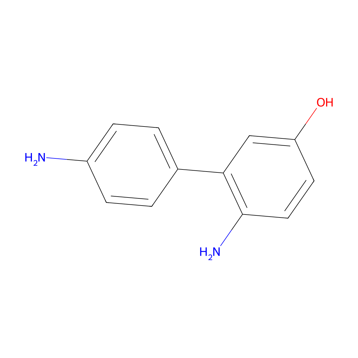 4-Amino-3-(4-aminophenyl)phenol molecular structure, CAS 110504-77-3