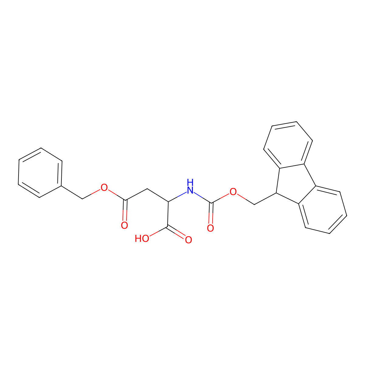 4-(Benzyloxy)-2-({[(9H-fluoren-9-YL)methoxy]carbonyl}amino)-4-oxobutanoic acid molecular structure, CAS 1105045-84-8
