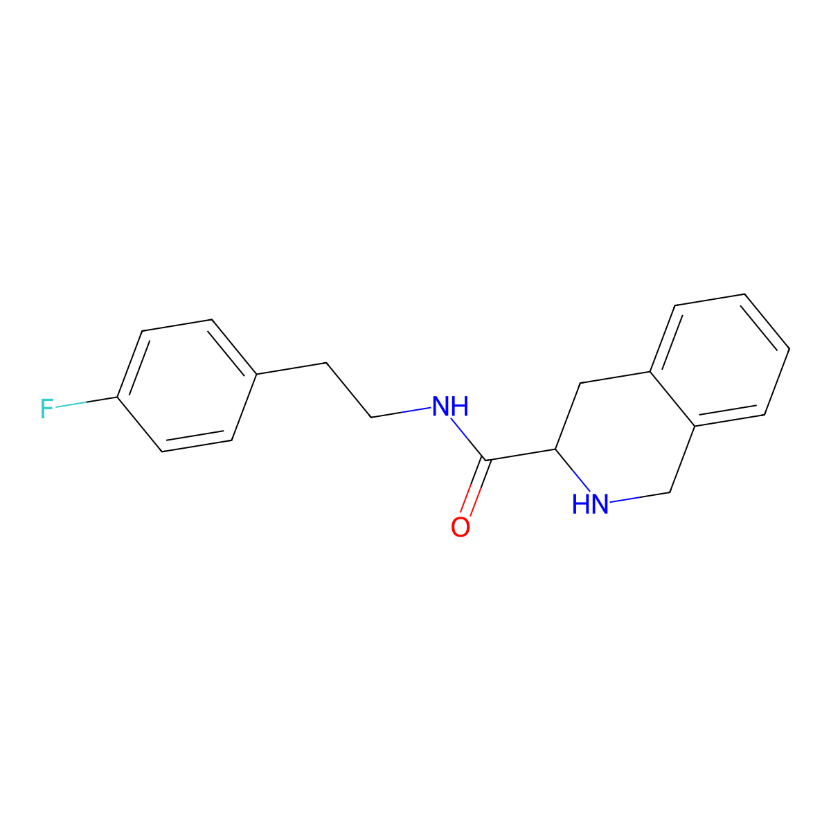 N-[2-(4-fluorophenyl)ethyl]-1,2,3,4-tetrahydroisoquinoline-3-carboxamide molecular structure, CAS 1105059-12-8