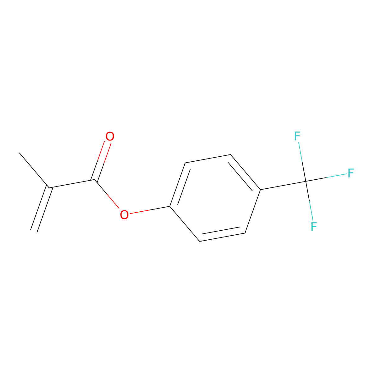 2-Propenoic acid, 2-methyl-, 4-(trifluoromethyl)phenyl ester molecular structure, CAS 110506-07-5
