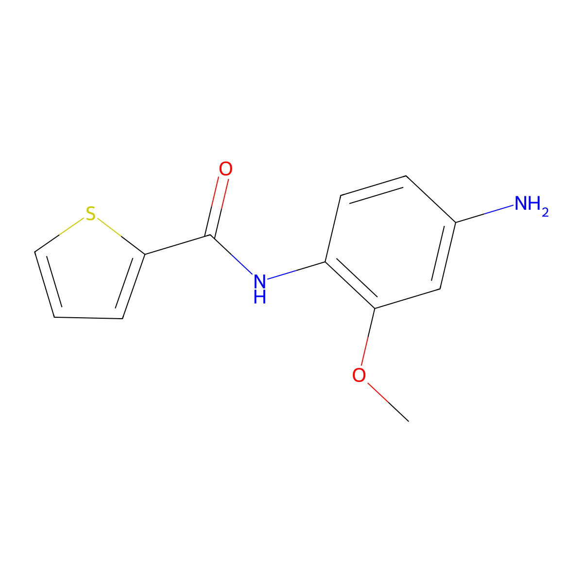 N-(4-Amino-2-methoxyphenyl)-2-thiophenecarboxamide molecular structure, CAS 110506-36-0