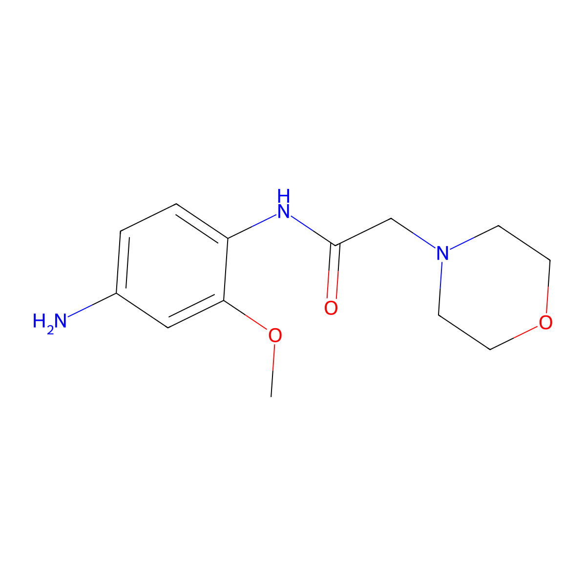 N-(4-Amino-2-methoxy-phenyl)-2-morpholin-4-yl-acetamide molecular structure, CAS 110506-39-3