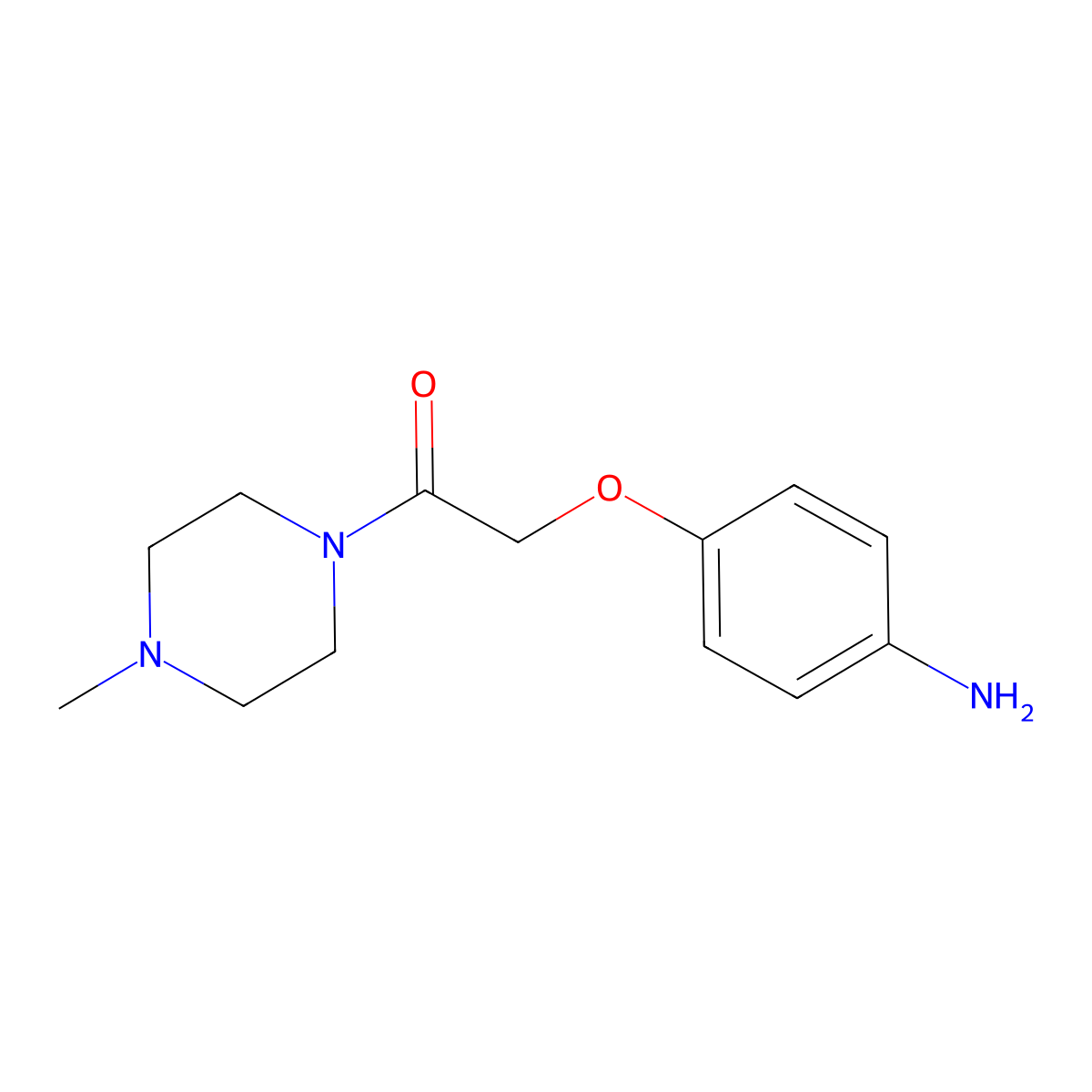2-(4-Aminophenoxy)-1-(4-methylpiperazin-1-yl)ethanone molecular structure, CAS 110506-42-8