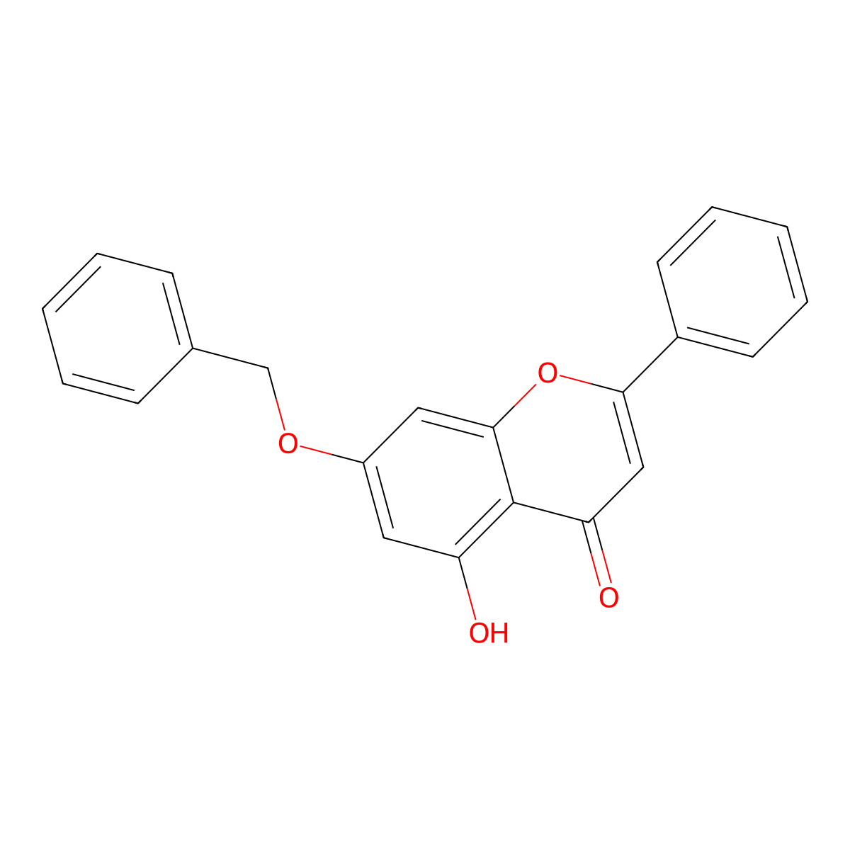 7-(benzyloxy)-5-hydroxy-2-phenyl-4H-chromen-4-one molecular structure, CAS 110506-85-9