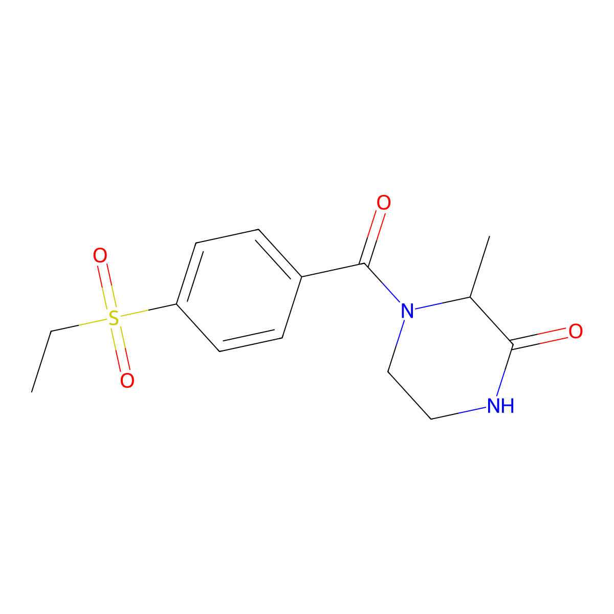 4-(4-(Ethylsulfonyl)benzoyl)-3-methylpiperazin-2-one molecular structure, CAS 1105061-23-1