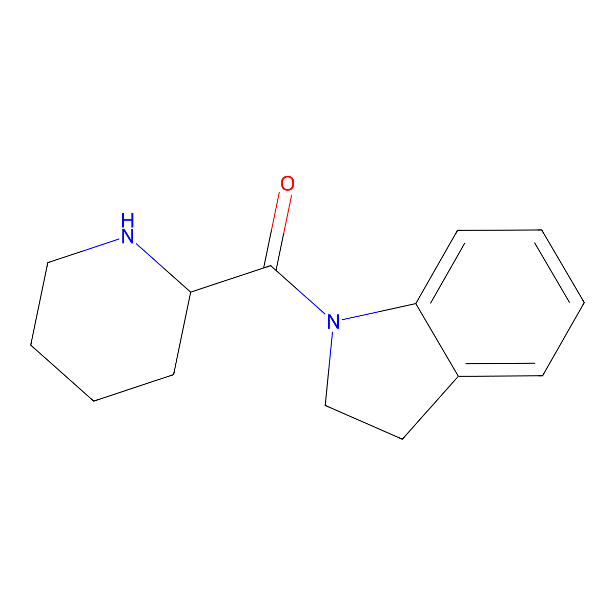 1-(piperidine-2-carbonyl)-2,3-dihydro-1H-indole molecular structure, CAS 1105064-25-2