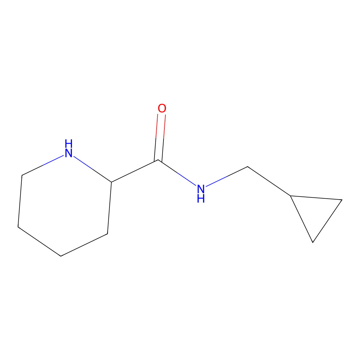 N-(Cyclopropylmethyl)piperidine-2-carboxamide molecular structure, CAS 1105064-29-6