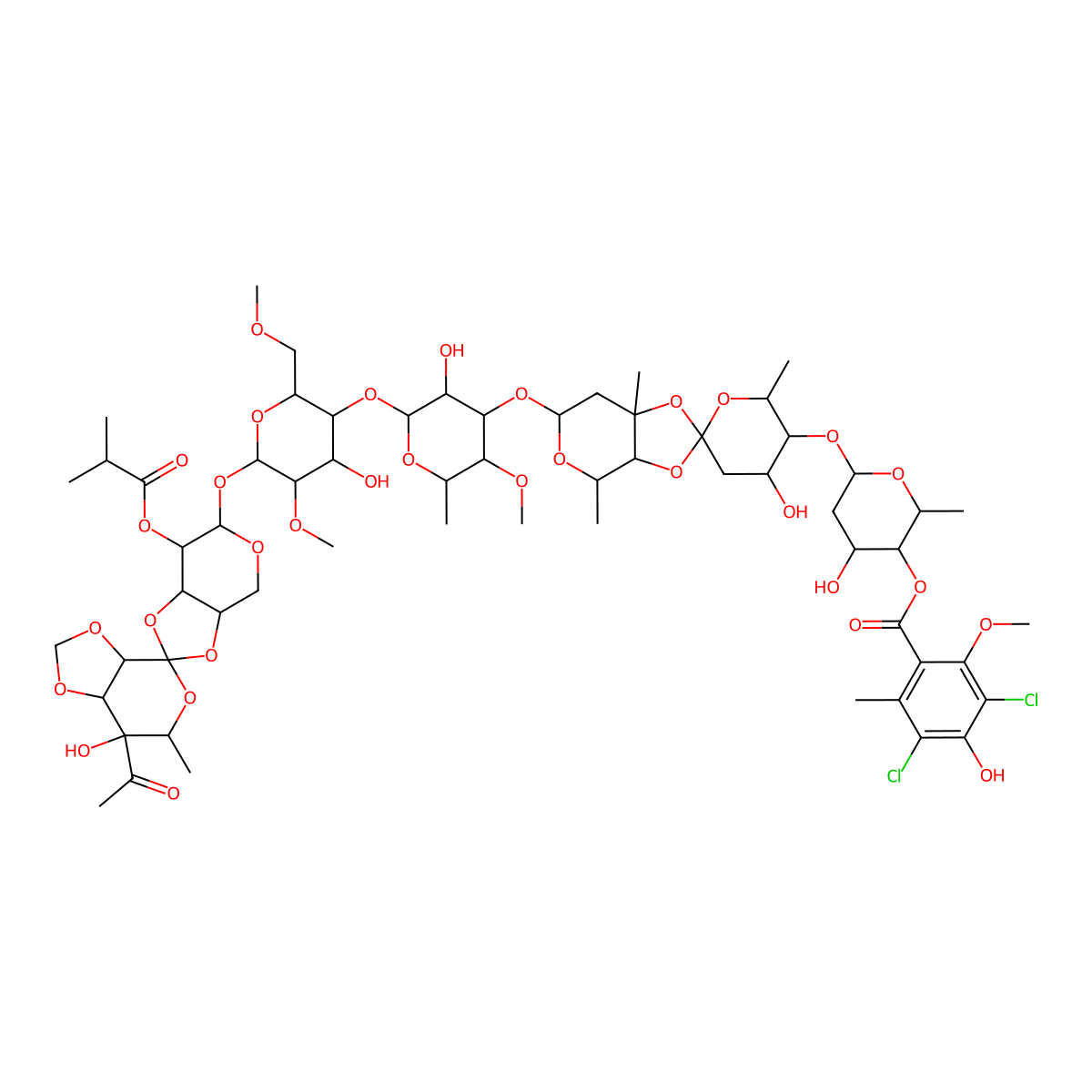 Avilamycin molecular structure, CAS 11051-71-1