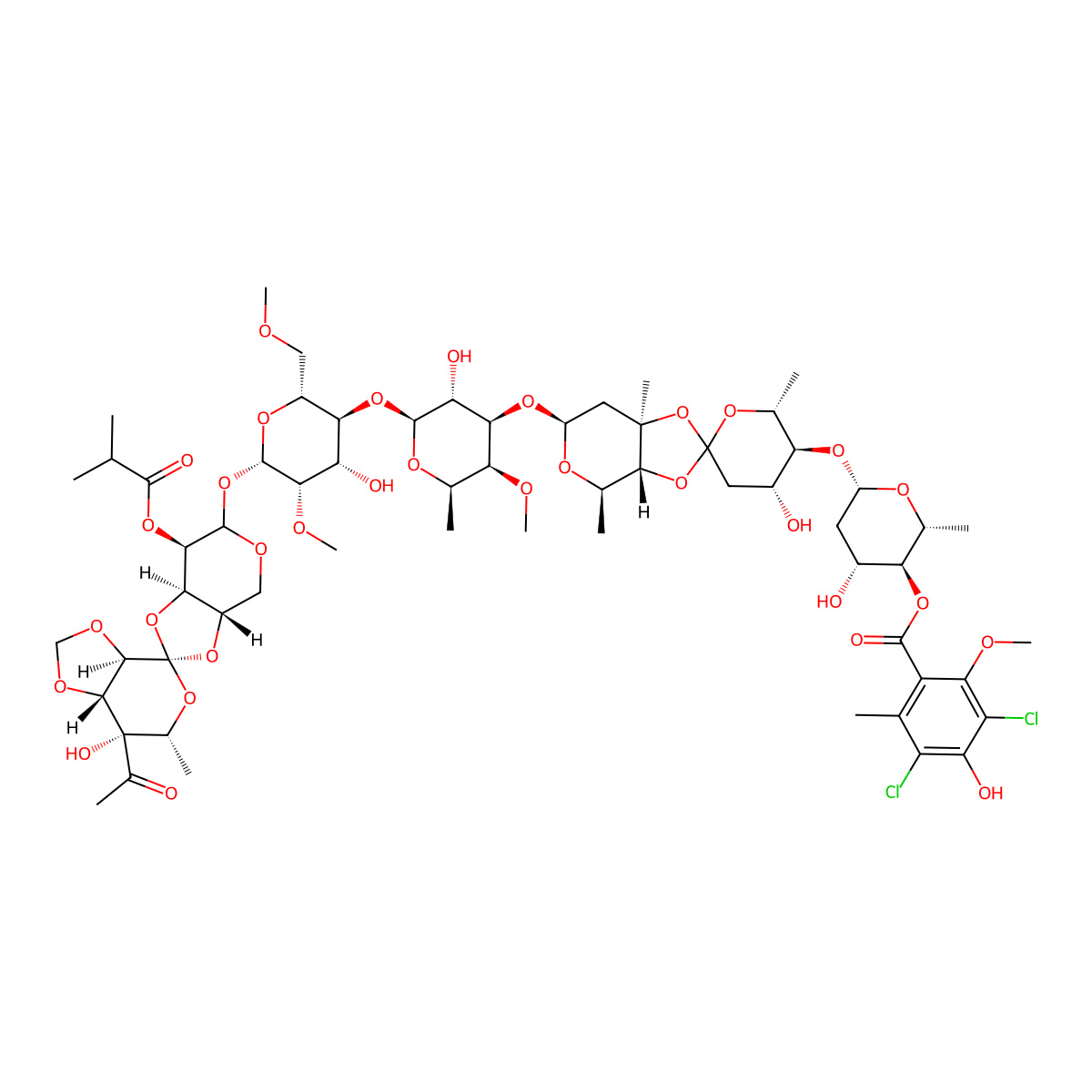 Avilamycin molecular structure, CAS 11051-71-1