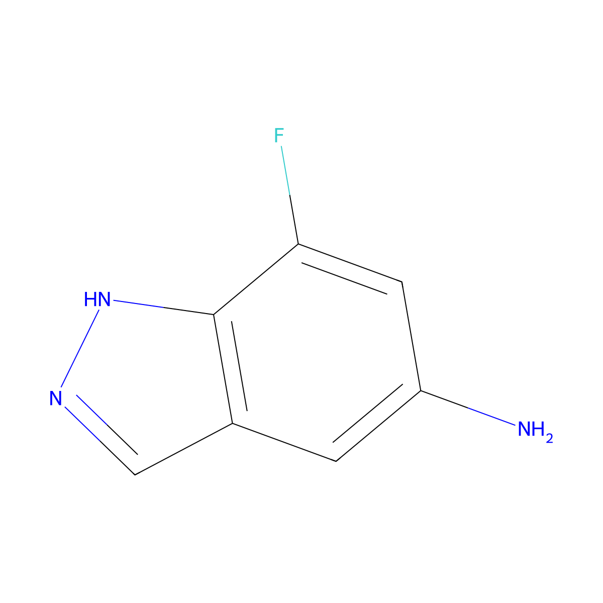 7-fluoro-1H-indazol-5-amine molecular structure, CAS 1105175-07-2