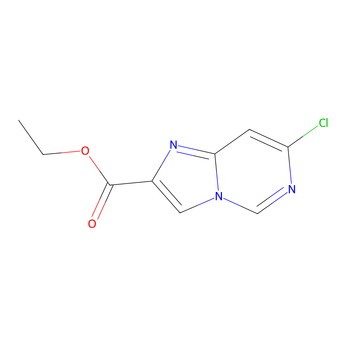 Ethyl 7-chloroimidazo[1,2-c]pyrimidine-2-carboxylate molecular structure, CAS 1105187-40-3