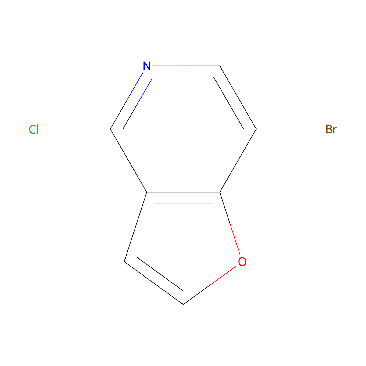 7-Bromo-4-chlorofuro[3,2-c]pyridine molecular structure, CAS 1105187-43-6