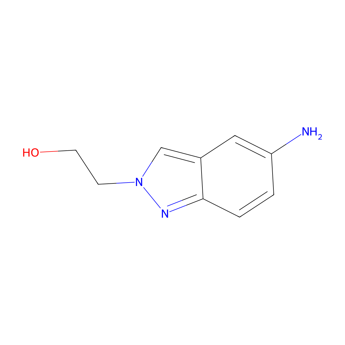 2-(5-Amino-2H-indazol-2-yl)ethanol molecular structure, CAS 1105187-46-9