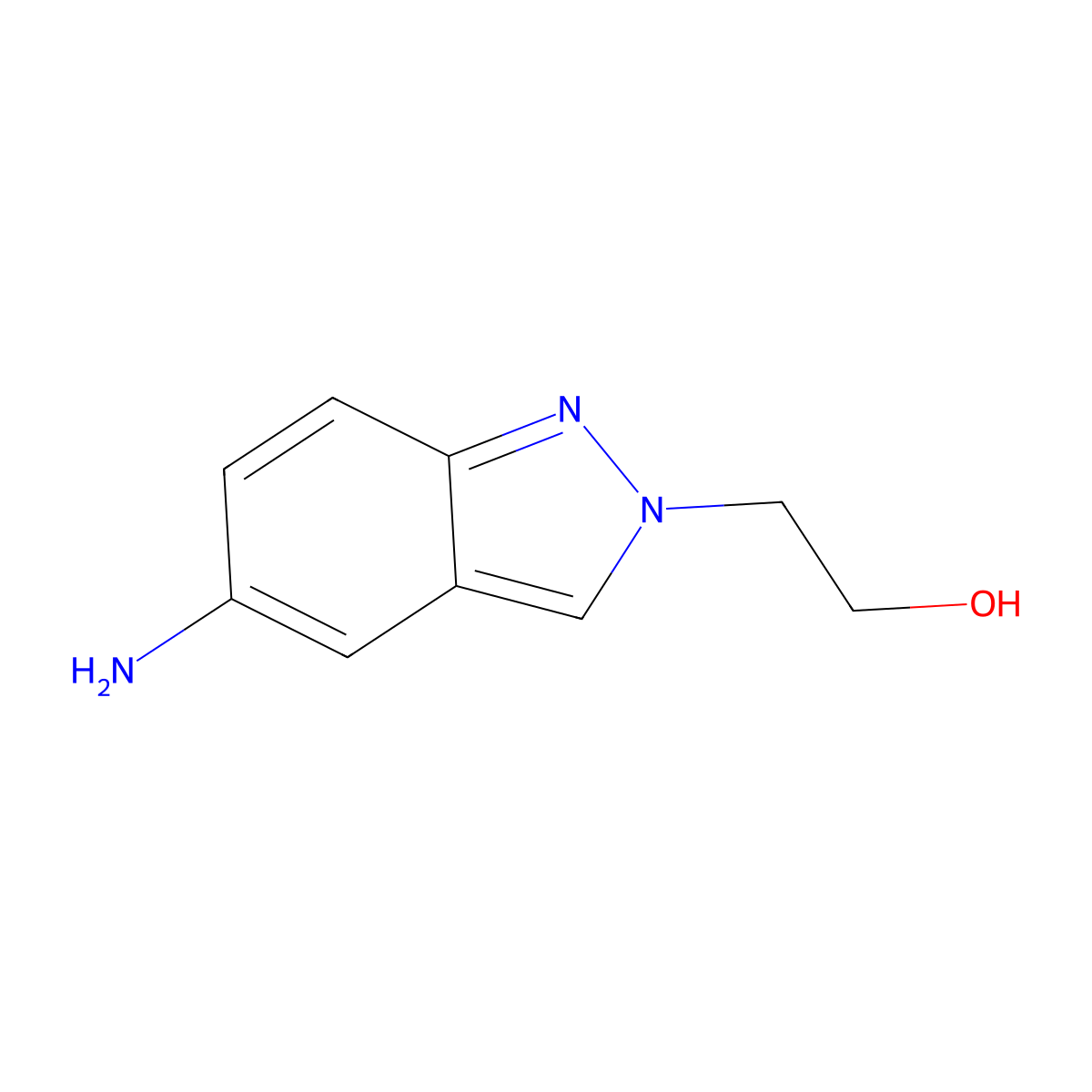 2-(5-Amino-2H-indazol-2-yl)ethanol molecular structure, CAS 1105187-46-9