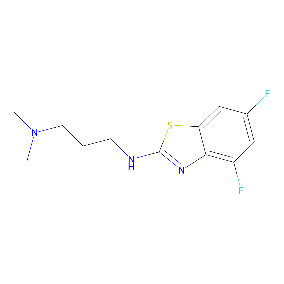 N'-(4,6-difluoro-1,3-benzothiazol-2-yl)-N,N-dimethylpropane-1,3-diamine molecular structure, CAS 1105188-28-0