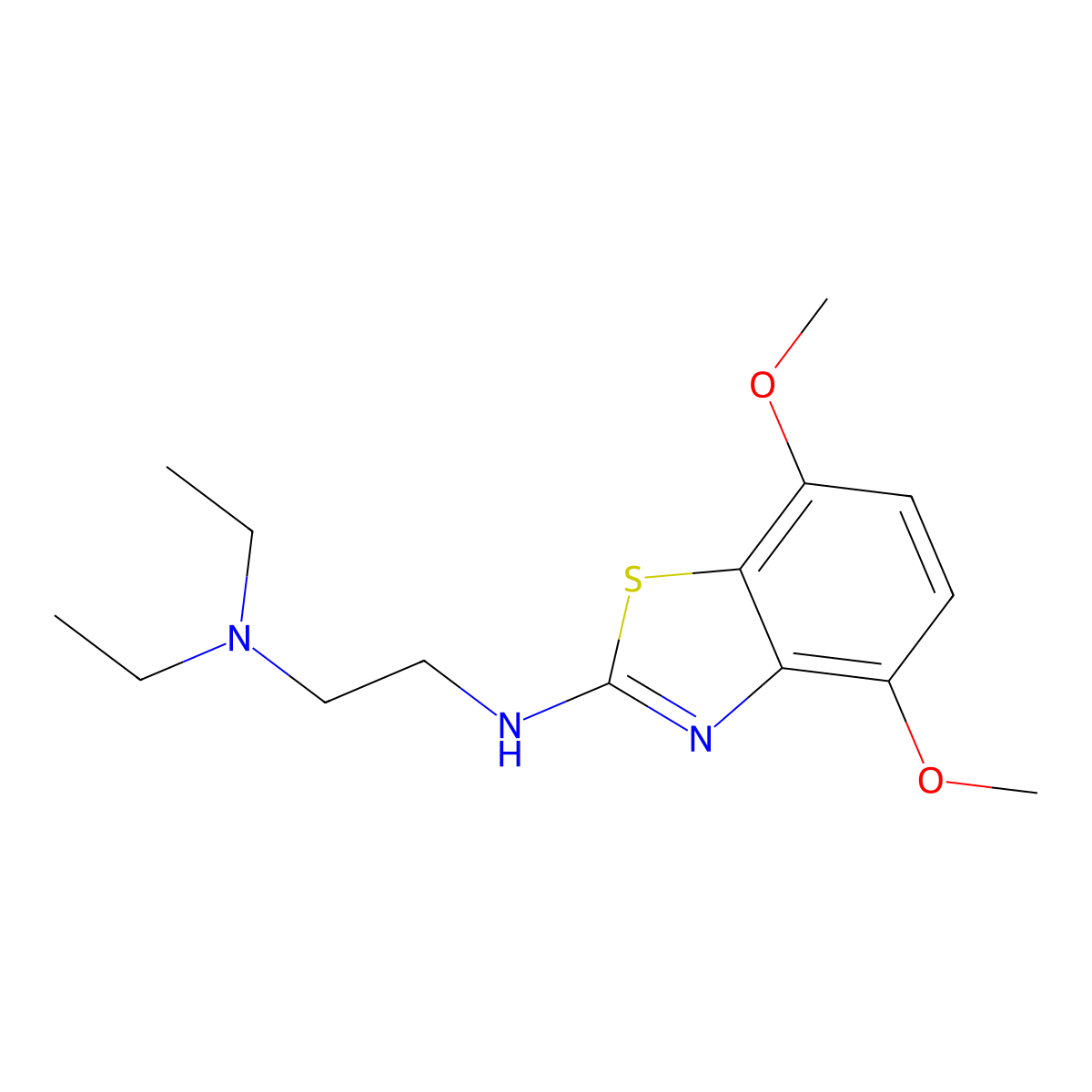 N1-(4,7-dimethoxybenzo[d]thiazol-2-yl)-N2,N2-diethylethane-1,2-diamine molecular structure, CAS 1105188-34-8