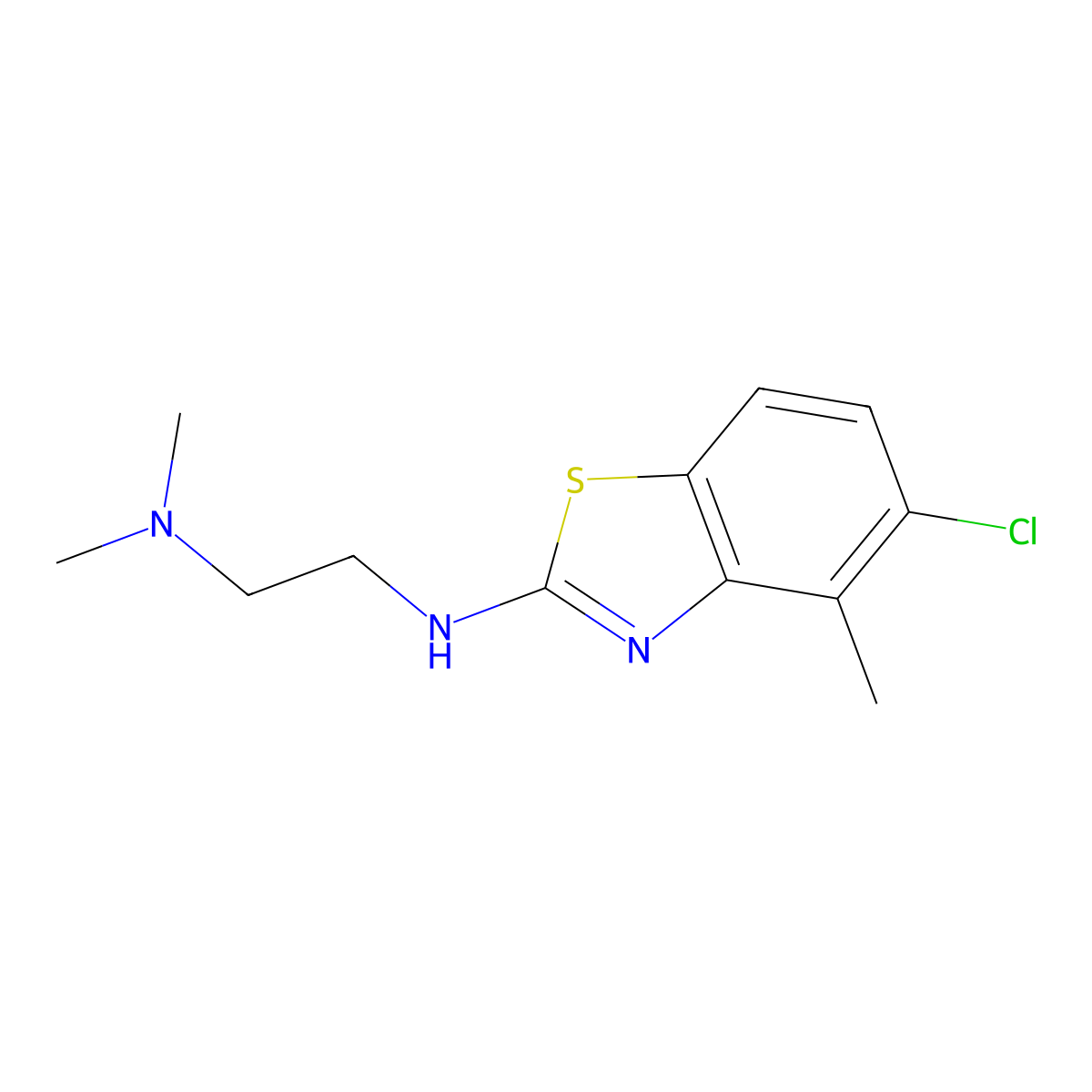 N'-(5-chloro-4-methyl-1,3-benzothiazol-2-yl)-N,N-dimethylethane-1,2-diamine molecular structure, CAS 1105188-47-3
