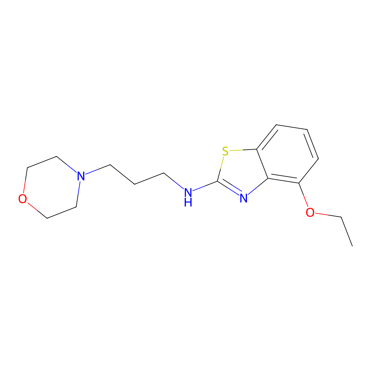 4-ethoxy-N-(3-morpholinopropyl)benzo[d]thiazol-2-amine molecular structure, CAS 1105188-54-2