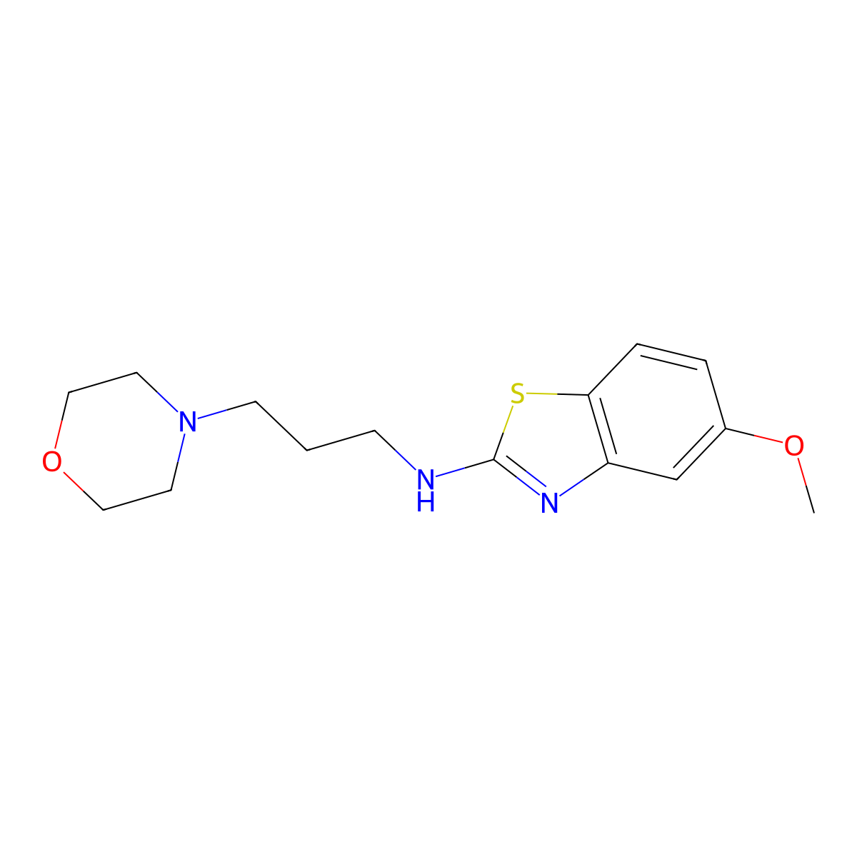 5-methoxy-N-(3-morpholinopropyl)benzo[d]thiazol-2-amine molecular structure, CAS 1105188-59-7